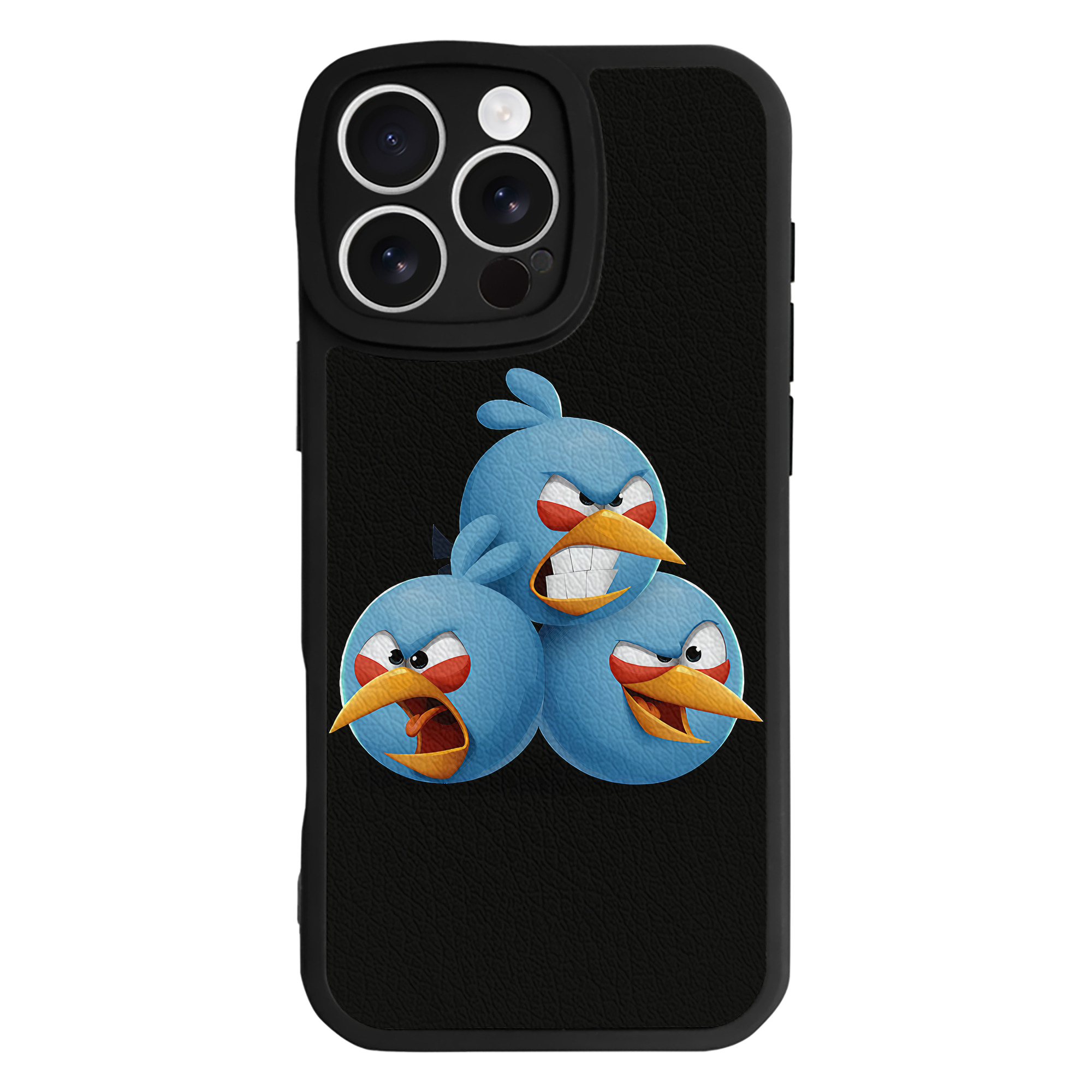 （画像用） Angry Birds アングリーバード 【iPhone 16シリーズ対応】シリコンスマホケース（レザー調） 材質：シリコン